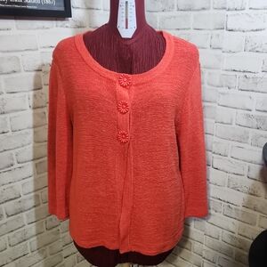 Jones New York SZ XL Orange Sweater